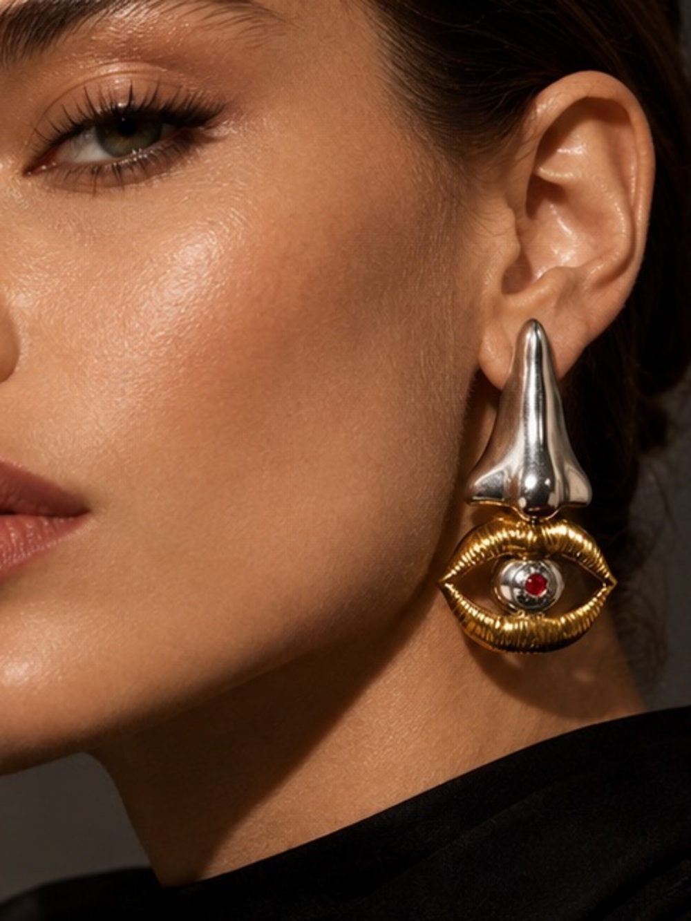 Surreal Nose Lip Eye Earrings